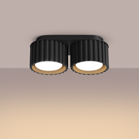 Sollux Lighting Plafon AURA 2 czarny Gx53 SL.1788