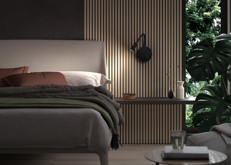 Lampa ścienna FONT S czarny mat 3W 3000K włącznik