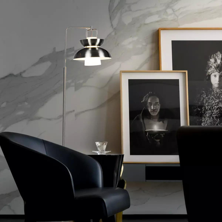 Lampa stojąca Scandavian niklowana