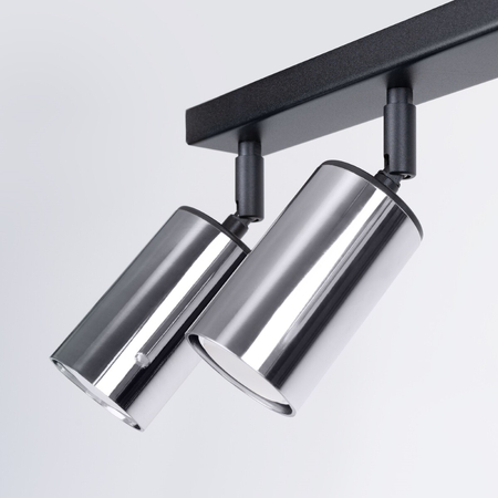 Sollux Lighting Plafon WINX 6L czarny/chrom SL.1372