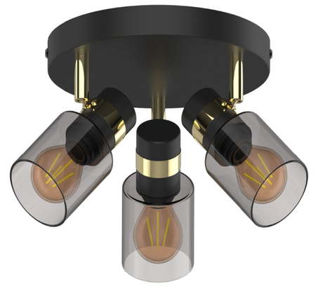 Lampa sufitowa ASTI Zuma Line JP03C-SP-03R-BG.442 czarny/złoty