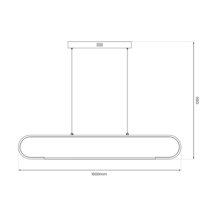 Milagro Lampa wisząca FRAME 42W ML1046 CZARNY