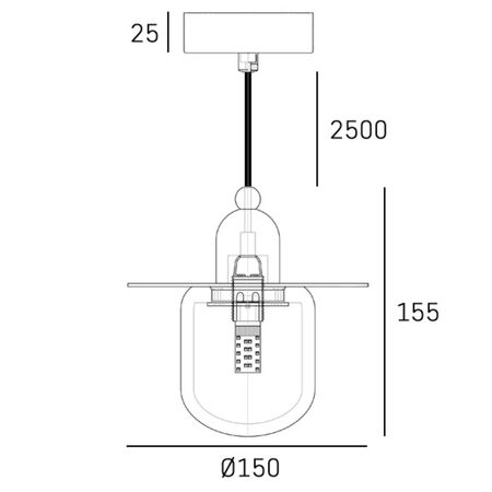 Cosmo Light Lampa wisząca VOLTERRA P01982BR