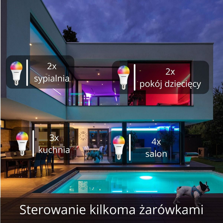 Blaupunkt Żarówka LED E27 9W Smart WIFI 3000K-6500K Multicolor