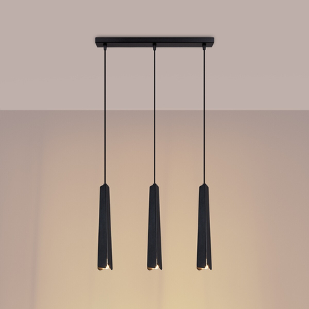Sollux Lighting Lampa wisząca PRYSM 3L czarna SL.1402