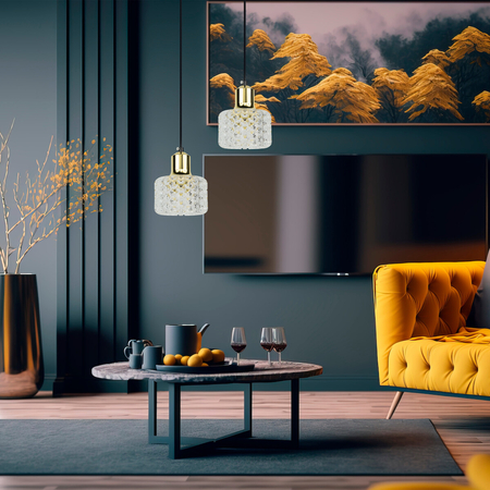 Milagro Lampa wisząca LUMI 1xG9 ML9747 CZARNY + ZŁOTY