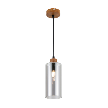 Lampa wisząca Italux Naster PND-23051-1-WO Drewniany, czarny