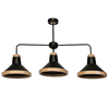 Milagro Lampa sufitowa SALMA BLACK / WOOD 3xE27 MLP6297 Czerń / Naturalne drewno