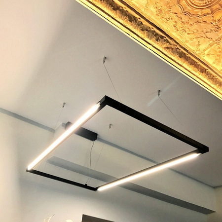 Lampa wisząca Nemo SPILNN52 Spigolo Horizontal Czarna