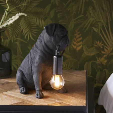 Lampa stołowa Endon Lighting Pug Puppy 107325 czarny