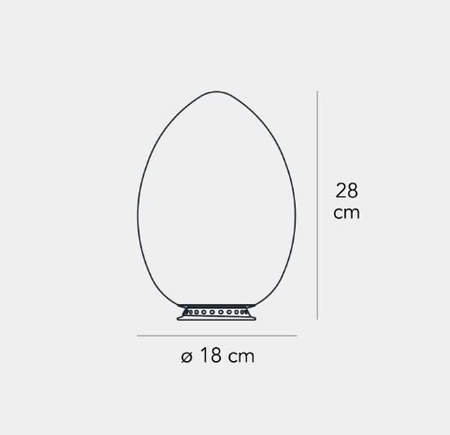 Lampa stołowa Fontana Arte F264600100BINE Uovo