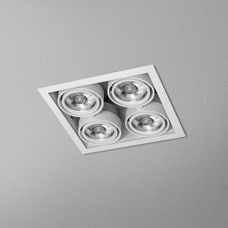 Lampa wpuszczana AQForm Squares 50 x 4 LED Sq Recessed Biały Struktura