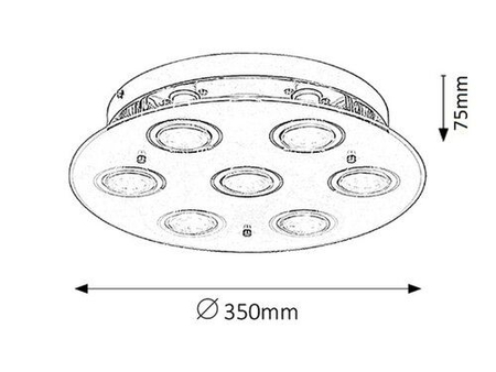 Lampa sufitowa Rabalux Naomi 2518 chrom