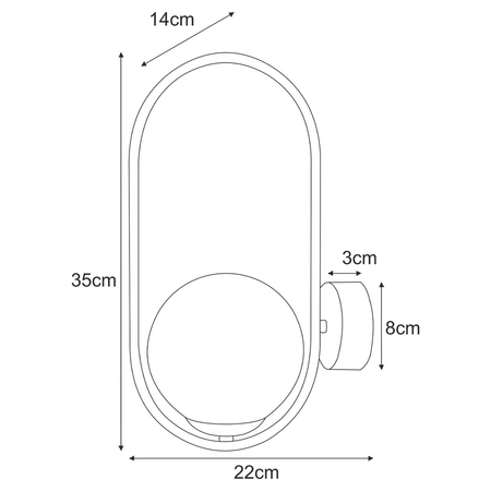Kinkiet Kaja RITUS K-5393 złoty, biały