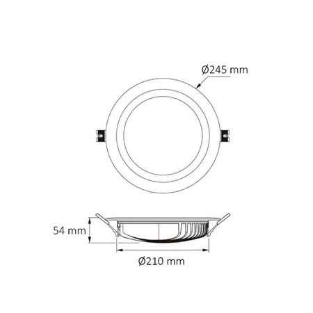 Oprawa Greenie Downlight LED SAMSUNG 120lm/W Aero 48W LIFUD NW