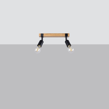 Sollux Lighting Plafon ZUCA 2 czarny SL.1296