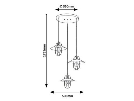 Lampa wisząca Rabalux Nesrin 3520 złoty