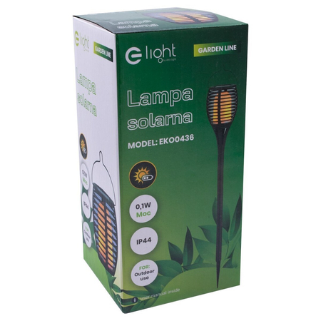 Eko-Light Lampka Solarna Imitująca Płomień EKO0436
