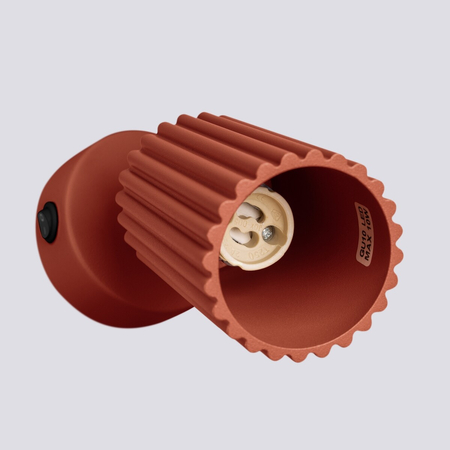 Sollux Lighting Kinkiet KARBON ochra czerwona z włącznikiem SL.1636