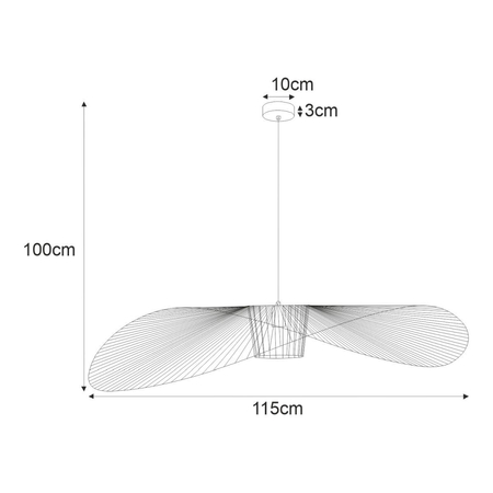 Lampa wisząca KAPELUSZ Kaja KP-21 RÓŻOWY