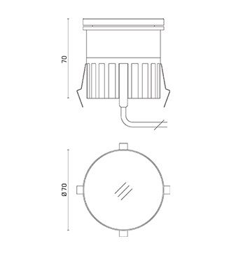 Oprawa wpuszczana Ares 10017412 Tapioca