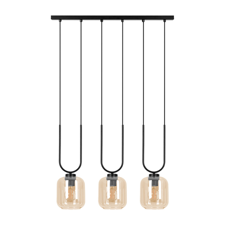 Lampa wisząca Kaja CONI K-5581 czarny, bursztynowy