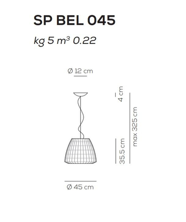 Lampa wisząca Axo Light Bell 045 Biała