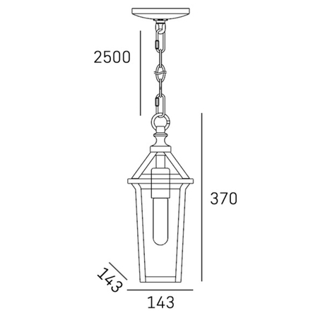Cosmo Light Lampa wisząca ZURICH P01623BK