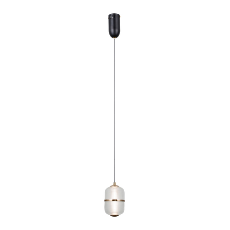 Lampa wisząca Italux Alani PND-34375-1-BK Czarny mat, złoty