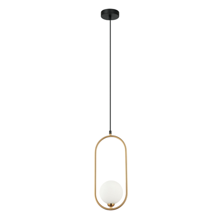 Lampa wisząca Italux Lupus PND-3965-1-BRO Brąz antyczny, biały