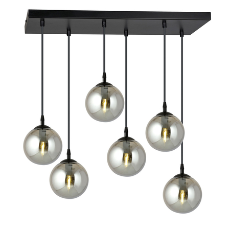 Lampa wisząca COSMO 6 BL GRAFIT Emibig 712/6 czarny