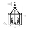 Cosmo Light Lampa wisząca NEW YORK P03943CH