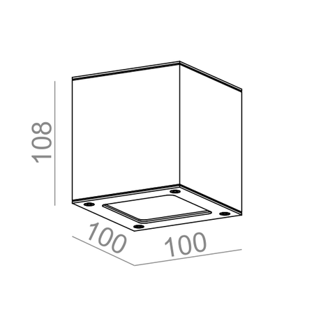 Kinkiet AQForm Maxi Cube LED 230V Hermetic Wall Biały Struktura