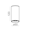Lampa natynkowa AQForm Pet LED 230V Hermetic Surface Biały Struktura