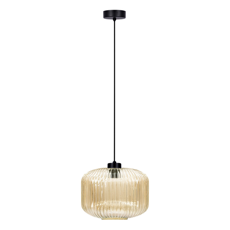Lampa wisząca Kaja CLARK K-5651 bursztynowy, czarny