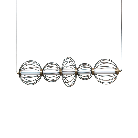 Lampa wisząca Italux Rabel PND-344221-5-BK Czarny mat