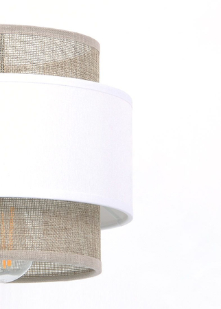 Lampa wisząca CEZAR Kaja K-5272 biały/beżowy