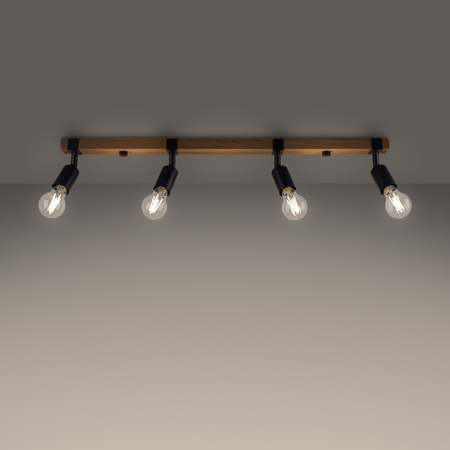 Sollux Lighting Plafon ZUCA 4 czarny SL.1298