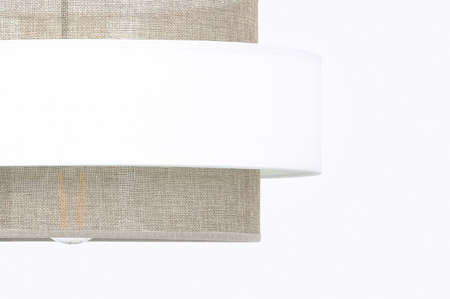 Lampa wisząca CEZAR Kaja K-5271 biały/beżowy