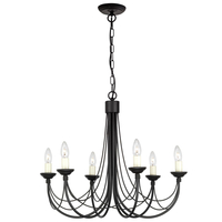 Żyrandol Elstead Lighting Carisbrooke czarny CB6-BLACK