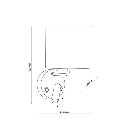 Kinkiet RICHI TK Lighting 1370 biały/złoty