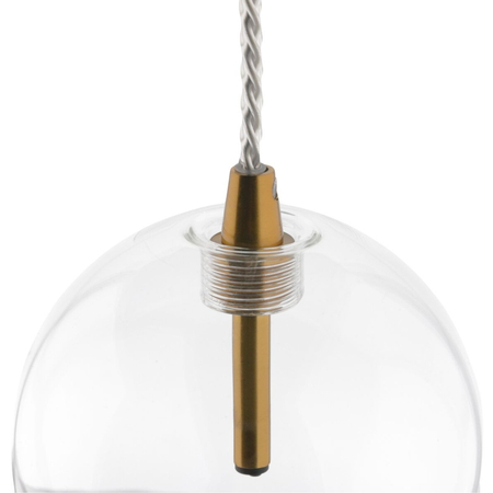 Lampa wisząca Abigali GLOBO G4 ⌀120mm szklana, złote elementy