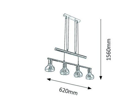 Lampa wisząca Rabalux Holly 5560 chrom