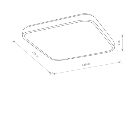 Plafon Nowodvorski AGNES SQUARE LED PRO 10985 Czarny Biały