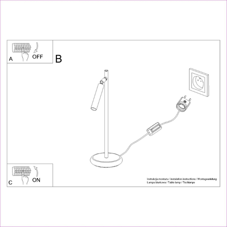 Sollux Lighting Lampa biurkowa PASTELO złota SL.1470