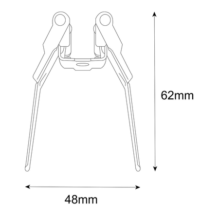 Light Prestige Uchwyt montażowy podtynkowy Magnetic Slim LP-656-MAG SLIM RS uchwyt