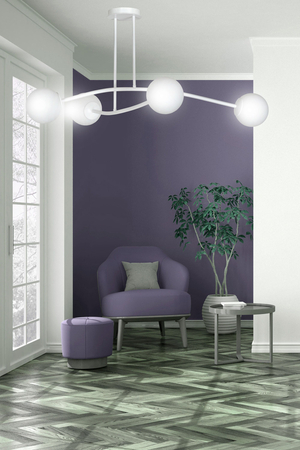 Lampa sufitowa HALLDOR 4 WHITE Emibig 1025/4 biały