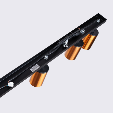 Sollux Lighting Plafon WINX 6L czarny/miedź SL.1380