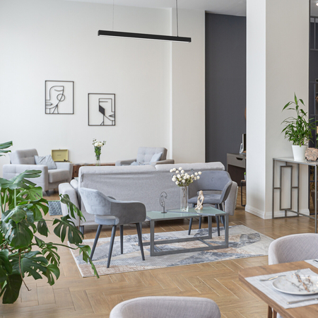 Milagro Lampa wisząca LUNGO 1xT8 18W LED MLP8912 CZARNY