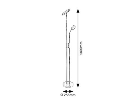 Lampa podłogowa Rabalux Ophus 3239 chrom satyna